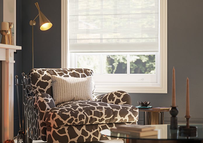 Novara Voile, Chiffon White - Motorised Roman Blind - Image 5